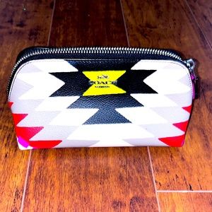 Coach cosmetic case, travel bag, makeup pouch, toiletries
